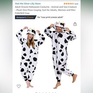 Adult Onsie Halloween Costume - COW